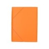 Carpeta liderpapel gomas plastico folio solapas color naranja
