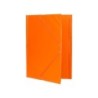 Carpeta liderpapel gomas plastico folio solapas color naranja