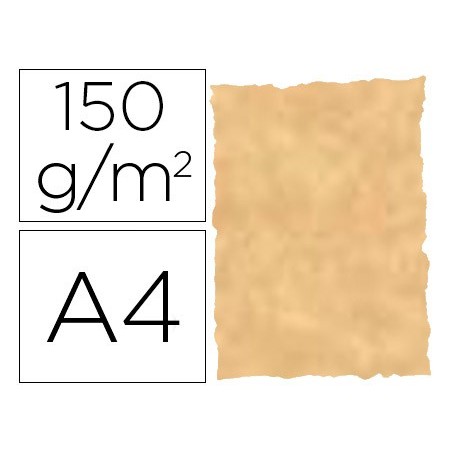 Papel pergamino din a4 troquelado 150 gr color parchment ocre paquete de 25 hojas