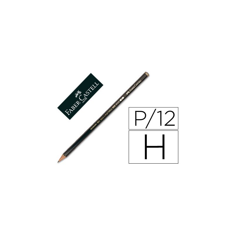 Lapices de grafito faber 9000 h unidad
