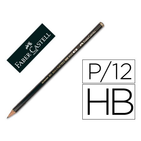 Lapices de grafito faber 9000 hb unidad