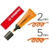 Rotulador stabilo fluorescente 72 naranja neon