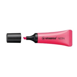 Rotulador stabilo fluorescente 72 rosa neon
