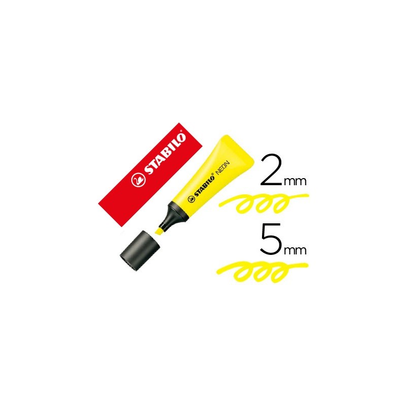 Rotulador stabilo fluorescente 72 amarillo neon