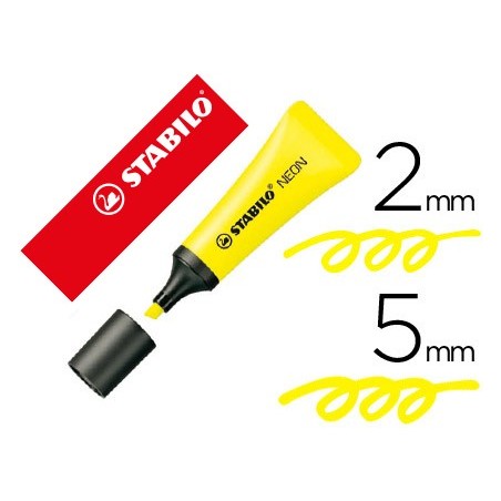 Rotulador stabilo fluorescente 72 amarillo neon