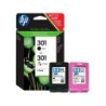 Ink jet hp 301 pack con tinta negra y tinta tricolor 1000/1001 3000/ 3050/3050se/3050ve 1050a/2050a/2054a/3050a