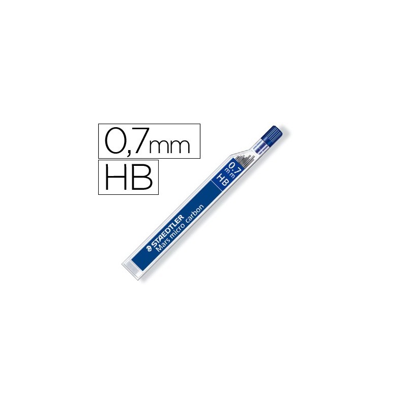 Minas staedtler mars micro grafito 0,7 mm hb tubo con 12 minas