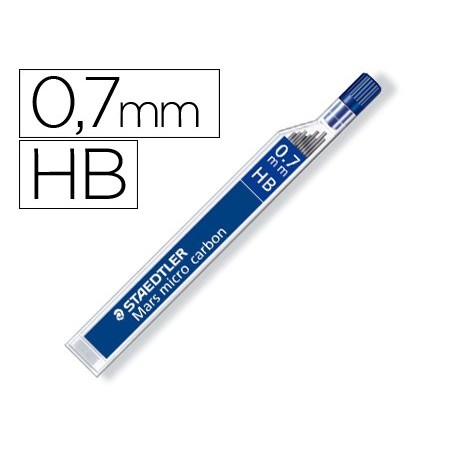 Minas staedtler mars micro grafito 0,7 mm hb tubo con 12 minas