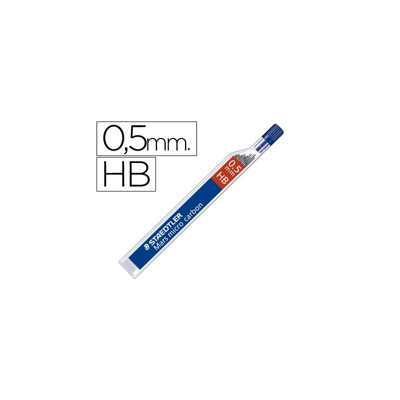 Minas staedtler mars micro grafito 0,5 mm hb tubo con 12 minas