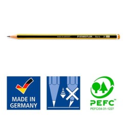 Lapices de grafito staedtler noris n.0 2b unidad
