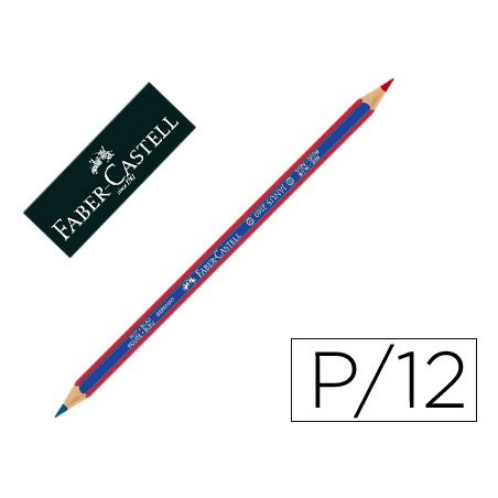 Lapices bicolor faber castell fino hexagonal rojo/azul unidad