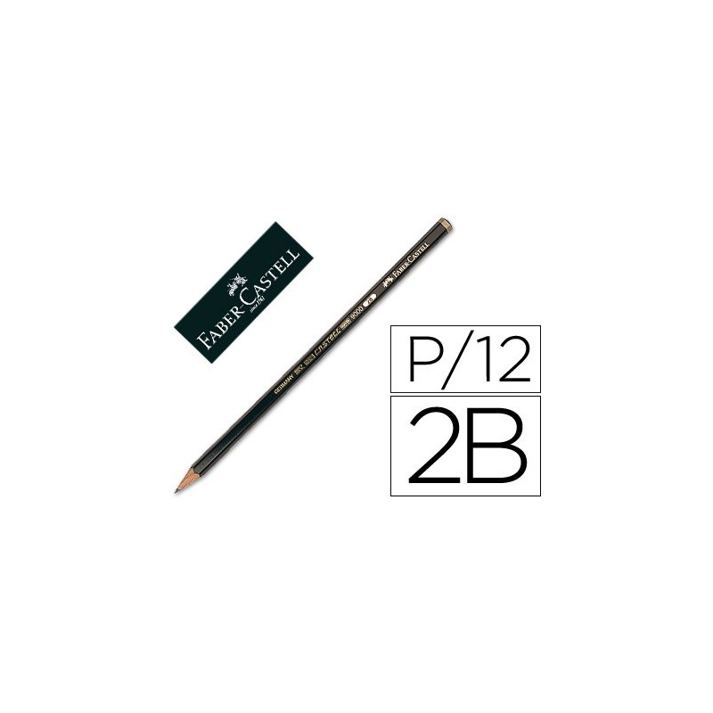 Lapices de grafito faber 9000 2b unidad