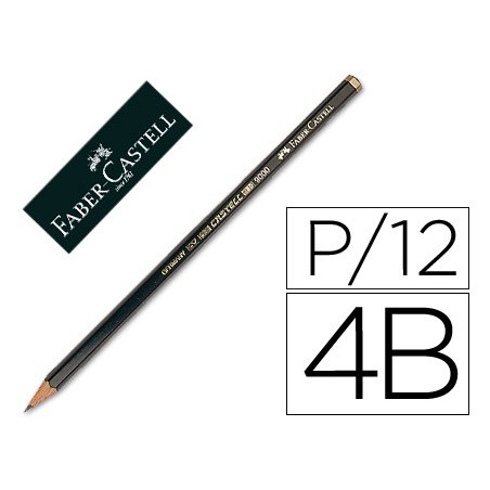 Lapices de grafito faber 9000 4b unidad