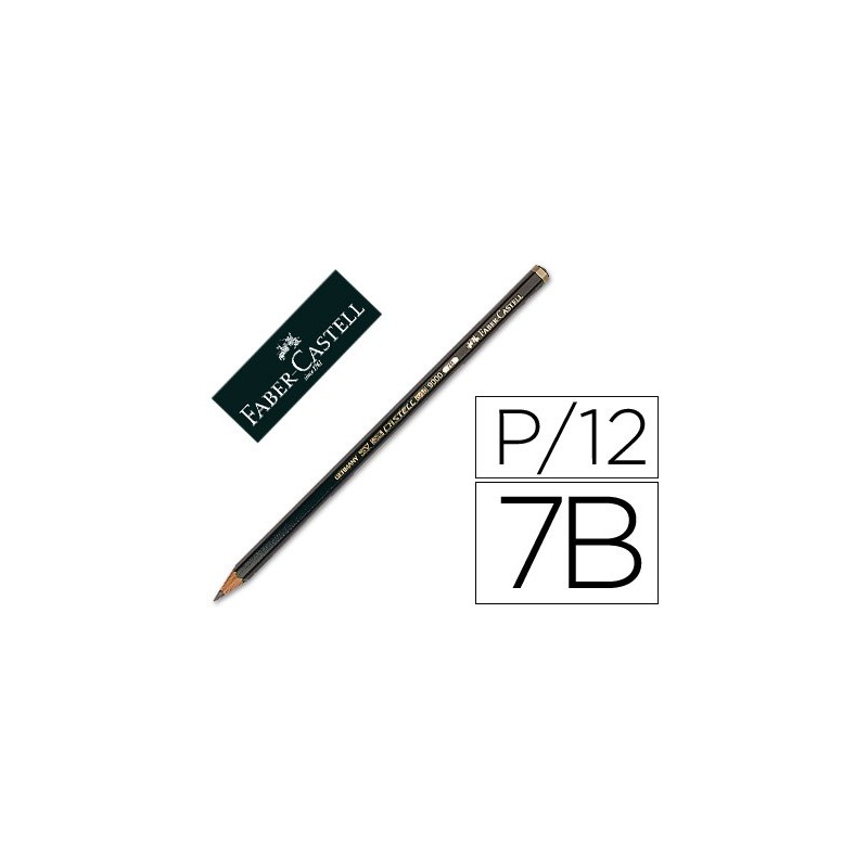 Lapices de grafito faber 9000 7b unidad