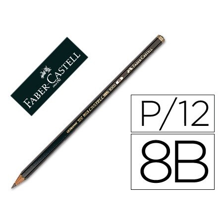 Lapices de grafito faber 9000 8b unidad