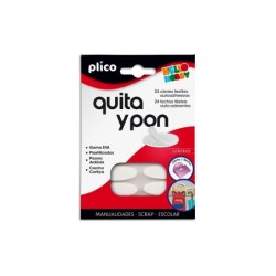 Velcro adhesivo ovalado plico quita y pon blister de 24 unidades