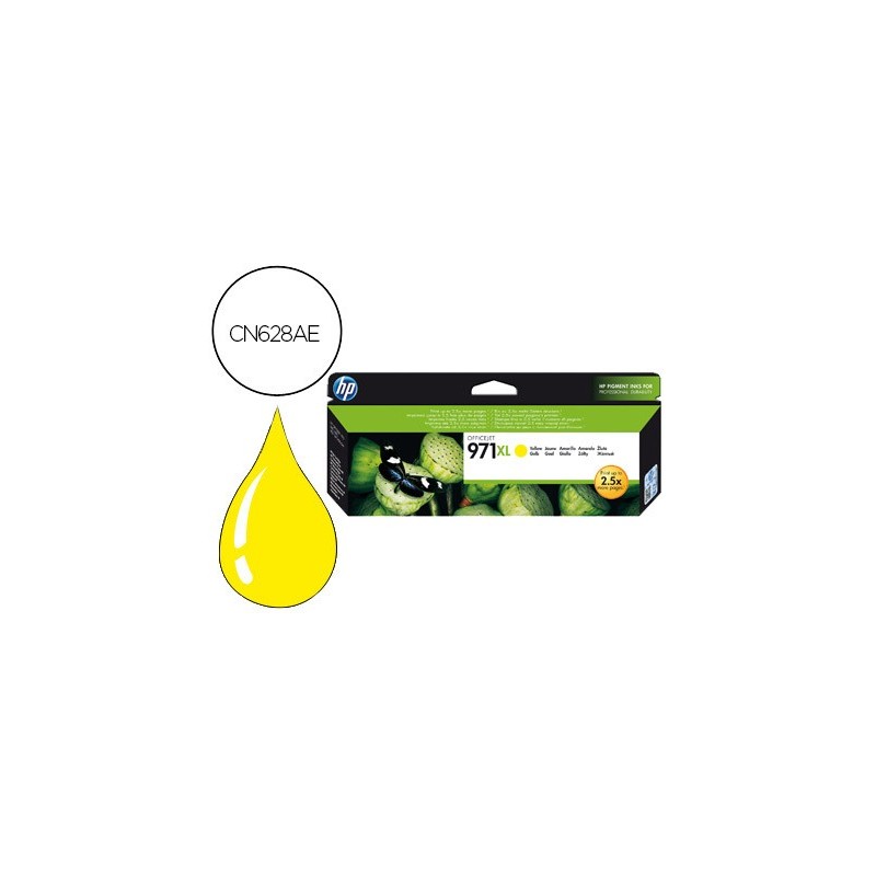 Ink-jet hp 971xl x451dn x451dw/551dw x476dn x476dw x576dw amarillo 6600 pag