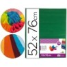 Papel seda liderpapel verde oscuro 52x76cm 18 gr/m2 paquete de 25 hojas