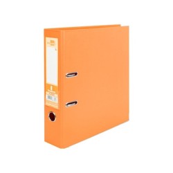 Archivador de palanca liderpapel a4 documenta forrado pvc con rado lomo 75mmnaranja compresor metalico