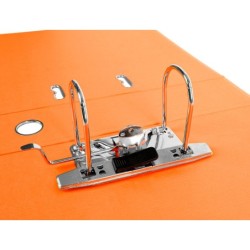 Archivador de palanca liderpapel a4 documenta forrado pvc con rado lomo 75mmnaranja compresor metalico