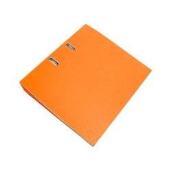 Archivador de palanca liderpapel a4 documenta forrado pvc con rado lomo 75mmnaranja compresor metalico