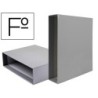 Caja archivador liderpapel de palanca carton folio documenta lomo 75mm color gris