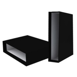 Caja archivador liderpapel de palanca carton folio documenta lomo 75mm color negro