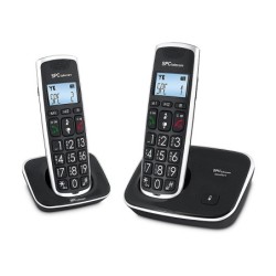 Telefono inalambrico spc duo telecom 7609-n color negro identificador de llamadas agenda pantalla