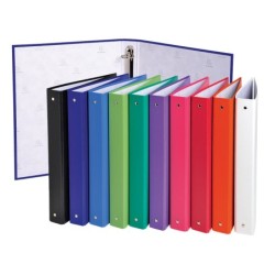 Carpeta de 2 anillas 30mm redondas exacompta a4 carton forrado colores surtidos