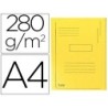 Subcarpeta cartulina reciclada exacompta a4 amarillo 280g/m2 con 2 solapas interior