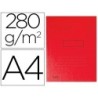 Subcarpeta cartulina reciclada exacompta a4 roja 280g/m2 con 2 solapas interior