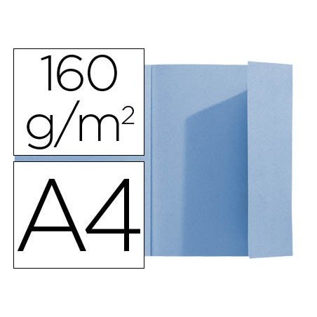 Subcarpeta exacompta din a4 azul 160g/m2 con solapa interior