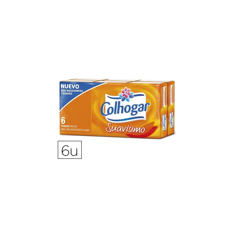Pañuelos de papel colhogar compacto blanco 4 capas paquete de 8 pañuelos