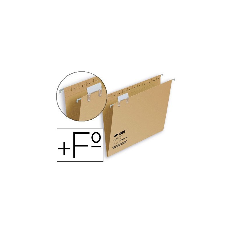 Carpeta colgante fade folio prolongado visor superior kraft eco