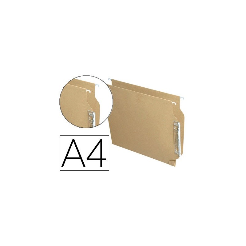 Carpeta colgante fade din a4 visor lateral kraft eco