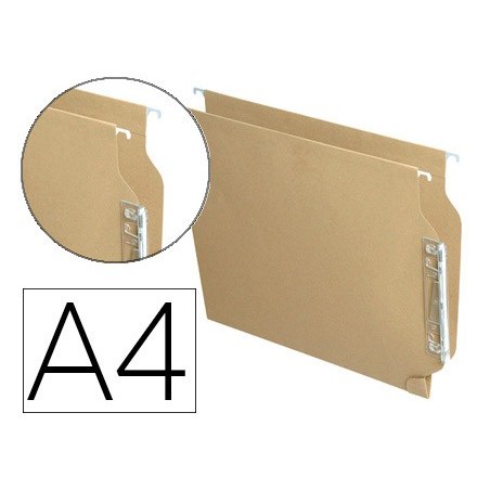 Carpeta colgante fade din a4 visor lateral kraft eco