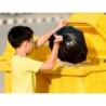 Papelera contenedor q-connect plastico amarillo para plasticos y envases metalicos 100l con tapa y ruedas 750x470x370 mm