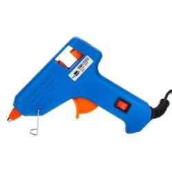 Pistola termofusible mini liderpapel de 25w con gatillo dispensador y 2 barras de repuesto de 7 mm diametro x 100 mm