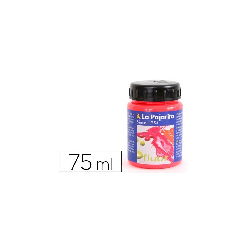 Pintura acrilica la pajarita f-03 rojo amapola fluorescente 75ml Pintura acrilica la pajarita f-03 rojo amapola fluorescente 75ml