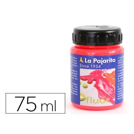 Pintura acrilica la pajarita f-03 rojo amapola fluorescente 75ml