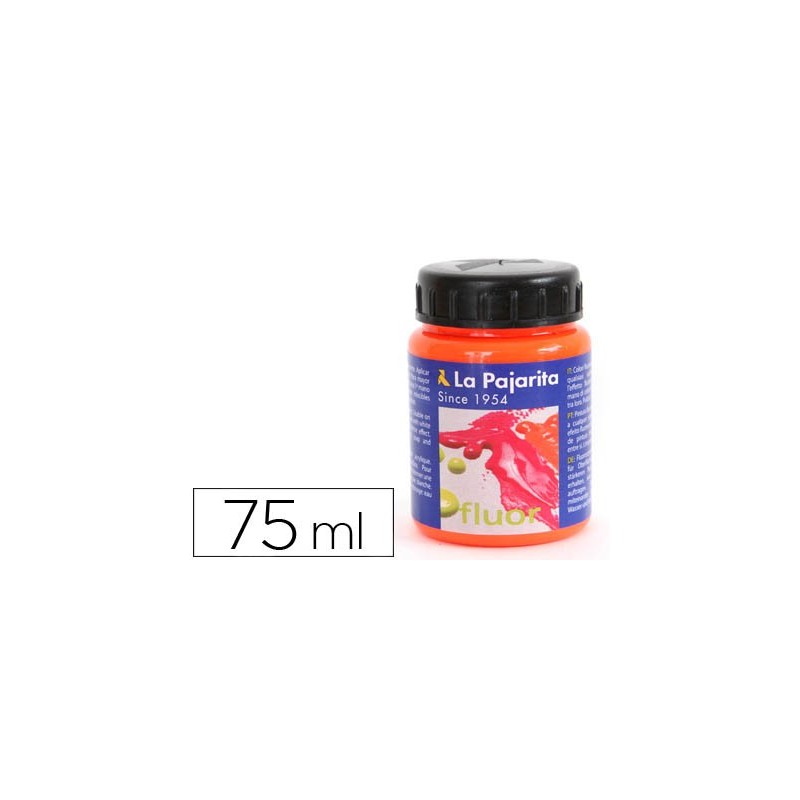 Pintura acrilica la pajarita f-02 naranja fluorescente 75ml Pintura acrilica la pajarita f-02 naranja fluorescente 75ml