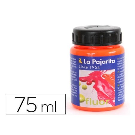Pintura acrilica la pajarita f-02 naranja fluorescente 75ml