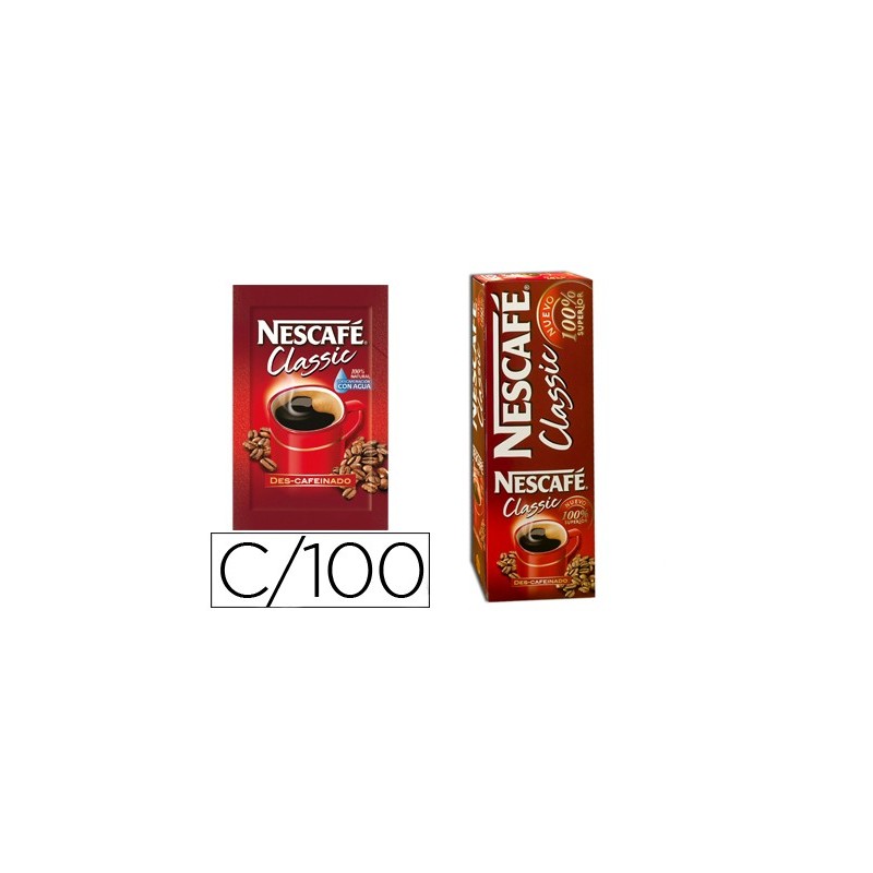 Cafe nescafe descafeinado monodosis caja de 10 sobres