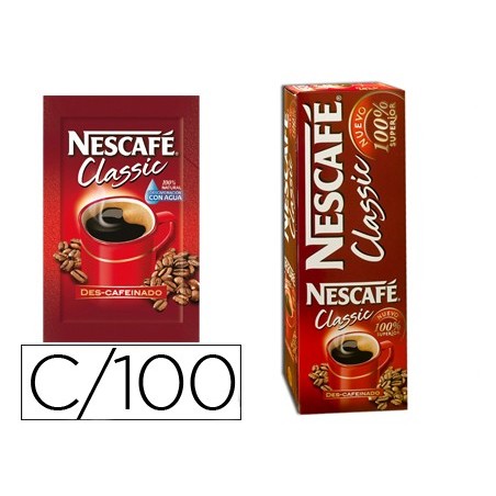 Cafe nescafe descafeinado monodosis caja de 10 sobres