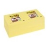 Bloc de notas adhesivas quita y pon post-it super sticky 76x127 mm con 12 bloc amarillo canario