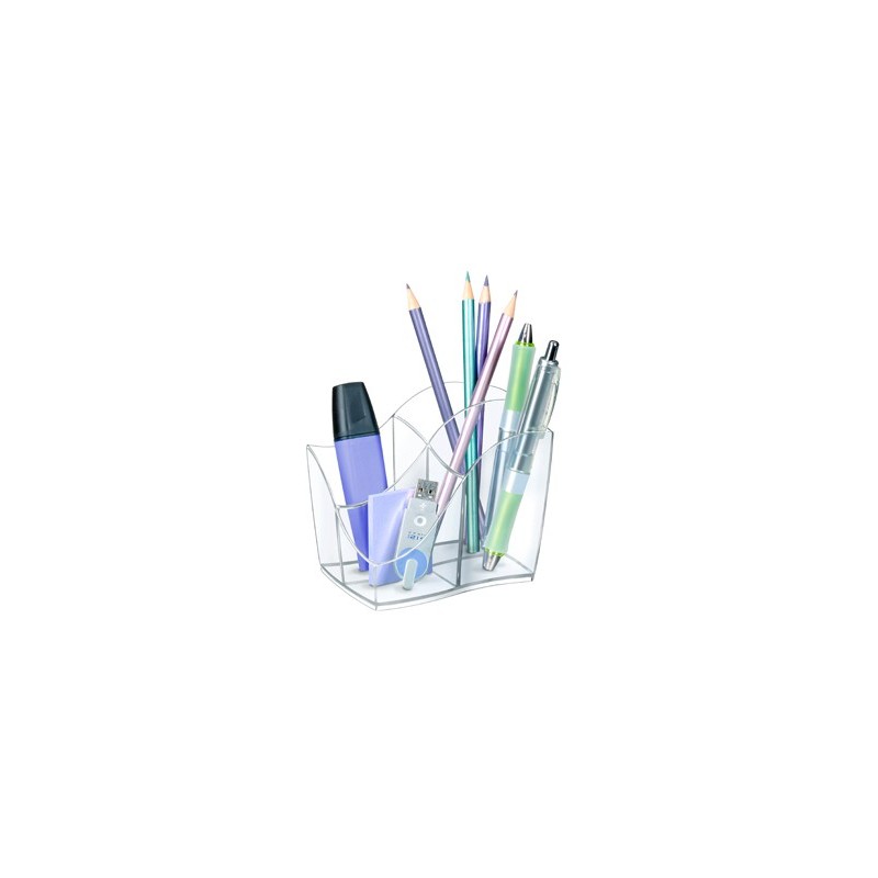 Organizador sobremesa cep gama ellypse plastico transparente 118x89x98 mm