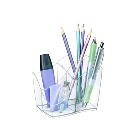 Organizador sobremesa cep gama ellypse plastico transparente 118x89x98 mm