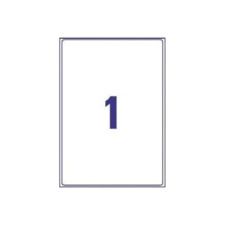 Etiqueta adhesivas resistente avery transparente 210x297 mm caja de 25 unidades