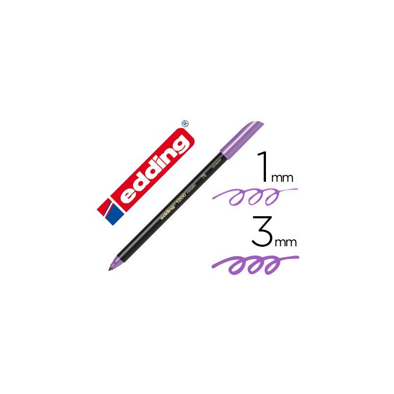 Rotulador edding punta fibra 1200 violeta metalizado n 78 punta redonda 1-3 mm