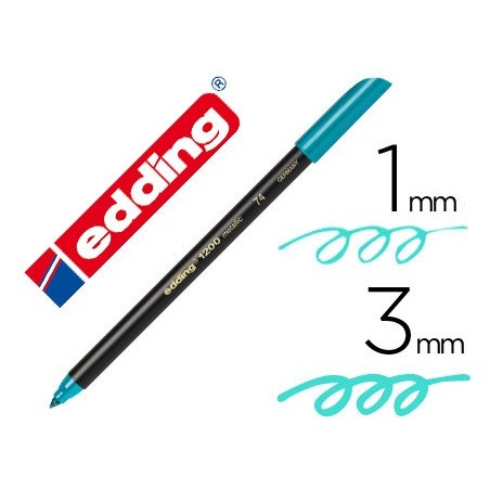 Rotulador edding punta fibra 1200 verde metalizado n 74 punta redondo 0,5 mm